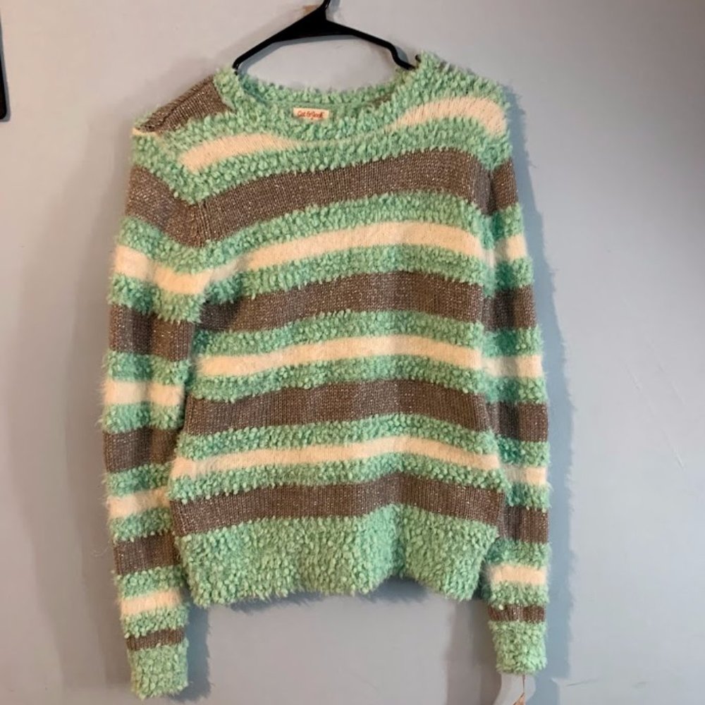 Girls Cat & Jack Sweater Size XL Colors Teal White